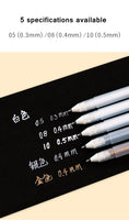 Japan SAKURA cherry blossom highlight pen gold/silver/white painting handmade diy professional black card sketch art supplies