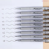 Faber Castell 9pcs Needle Pen Pigment Liner Neelde Water-proof Drawing Pen Pigma Micron Marker Pen for Sketch Hook Pen Sign Pen