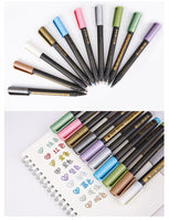 1pcs color metal marker pen water-based paint pen painting signature graffiti DIY photo album hand account note pen art supplies