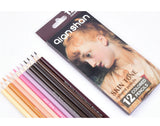 12 color lead oily skin tone portrait pencil portrait painting color comic coloring figure painting professional art supplies