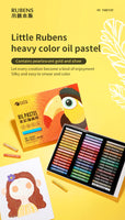 AOOKMIYA  Paul Rubens BOX Oil Pastel 12/18/24/36/48 Vibrant Colors Set for Kids Soft Easy To Use Safe and Non-toxic Children School Supplies