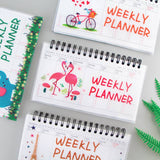 Kawaii Cartoon Coil Weekly Planner Paper Spiral Notebook Agenda Dairy Cut Animal Memo Notepad For Kids Gift Korean Stationery