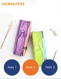 KUKUYO Zipper Pencil Case Beautiful Canvas Pencil Pouch Cute Pattern Fountain Kid Pen Bag Pen Pouch Japanese School Supplies