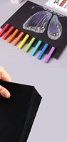 A4 black card notebook spiral wrap can tear DIY blank black paper hand-painted color lead sketchbook 80 pages of art supplies