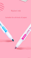 Creative three-dimensional two-color pen set two-line outline pen flashing note number pen color painting hand account pen