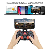 AOOKGAME  Wireless Bluetooth 3.0 Game Controller Terios T3/X3 For PS3/Android Smartphone Tablet PC With TV Box Holder T3+ Remote Gamepad