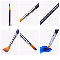 Nylon Hair Round Ponit Tip Painting Brush Artistic Professional Watercolor Paint Brush For Acrylic Oil Painting Art Supplies