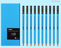 NYONI  10/12Pcs 14B Pencil Set Dedicate Charcoal Pencil Soft Medium Hard Painting Pencils Sketch Pencil Art Supplies Staionery