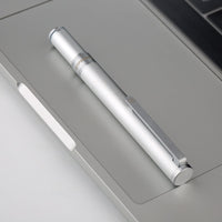 Moonman N1 Mini Aluminum Alloy Steel Silver Fountain Pen Pocket Short Pen 0.38/0.5mm EF/F Nib Iridium fountain pen with box