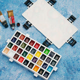 36 Grids Watercolor Moisturizing Palette Gouache Acrylic Paint Plastic Storage Box Spill Prevention for Painting Art Supplies