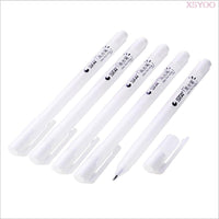 5Pcs 1.0MM White Highlight Pen Student Sketch Drawing Graffiti Art Markers Comic Design Hook Liner Pen Stationery Art Supplies