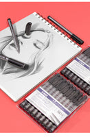 STA 9Pcs/Set Tip Fine Liner Art Marker Drawing Pen Fade Proof Micron Black Sketch Water Marker Pen for Manga Office School Set