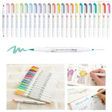 Japanese Zebra WFT8 5pcs/set Mildliner Liner Watercolor Brush Pen Double-headed Marker Pen Highlighter Pen Art Supplies