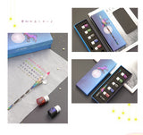 Star glass dip pen seven-piece retro color ink writing with rainbow colored glaze dream dip pen birthday holiday stationery box