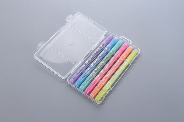 Cute 6 Colors Highlighter Pen Stationery Design Ink Fluorescent Pens –  AOOKMIYA