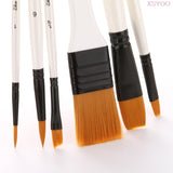 Professional 10Pcs Paint Brushes Set Add Carrying Case Nylon Hair Brush for Artists Acrylic Oil Watercolor Gouache Art Supplies