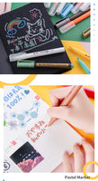 New 8 Colors White Board Maker Pen Whiteboard Marker Liquid Chalk Erasable Glass Ceramics Maker Pen Office School Supply