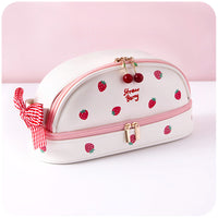 Girl heart cute pencil case simple large capacity multifunctional double layer student stationery cute school supplies