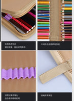 School Pencil Case Canvas 36/48/72 Holes Pencilcase Bag Profession Pen Box Penal for Boy Girl Art Marker Storage Pouch Penalties