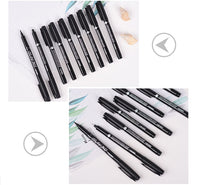 9Pcs/Set Needles Fine liner Brush Pen Sketch Drawing Fiber Pen For Designer Architect Artist Comics office waterpfoof