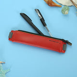 Mini 6 Colors Pu Leather Pencil Bag Elastic Buckle Pencil Case Easy Carrying Pen Bag For Book Notebook Students Art Supplies