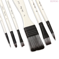 Professional 10Pcs Paint Brushes Set Add Carrying Case Nylon Hair Brush for Artists Acrylic Oil Watercolor Gouache Art Supplies