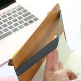 Mini 6 Colors Pu Leather Pencil Bag Elastic Buckle Pencil Case Easy Carrying Pen Bag For Book Notebook Students Art Supplies