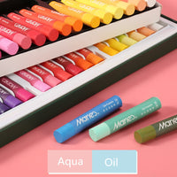 Maries Soft Oil Pastel 12/24/36 Artist Aqua Oil Pastel Washable Graffiti Painting Drawing Crayon Pen for Painting Art Stationery