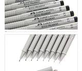 Faber Castell 9pcs Needle Pen Pigment Liner Neelde Water-proof Drawing Pen Pigma Micron Marker Pen for Sketch Hook Pen Sign Pen