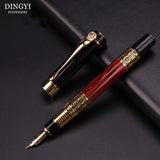 High Quality Luxury Golden Metal Fountain Pen Writing Business Pen Signature Ink Pen Nib 0.5MM Gift School Supplies Stationery