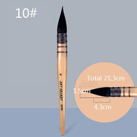 High Quality Squirrel Hair Wood Log Handle Round Paint Brushes Set Professional Painting Brush for Art Watercolor Gouache