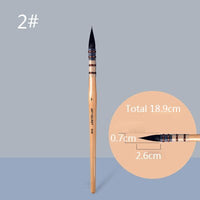 High Quality Squirrel Hair Wood Log Handle Round Paint Brushes Set Professional Painting Brush for Art Watercolor Gouache