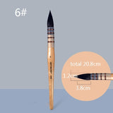 High Quality Squirrel Hair Wood Log Handle Round Paint Brushes Set Professional Painting Brush for Art Watercolor Gouache