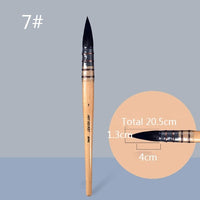 High Quality Squirrel Hair Wood Log Handle Round Paint Brushes Set Professional Painting Brush for Art Watercolor Gouache