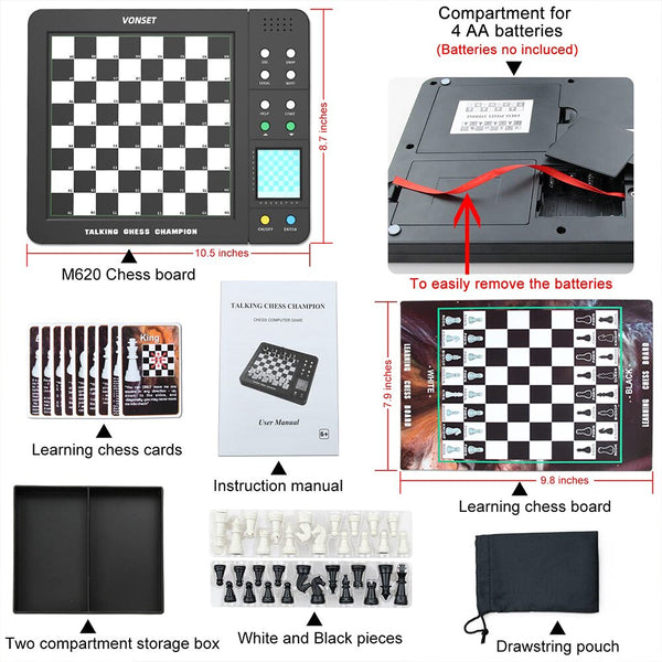 Chessnut ar jogo de xadrez eletrônico com extra rainhas leds ai adaptável  jogo de xadrez eletrônico e aplicativo com placa de xadrez de computador