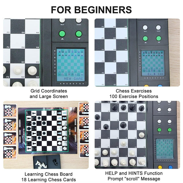 AI-Xadrez Board com tela LCD, jogo de xadrez eletrônico, Sensor de