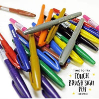 Japan Pentel Fude Touch SES15C Flexible tip sign pens soft brush pen calligraphy hand lettering Sketch Painting Drawing