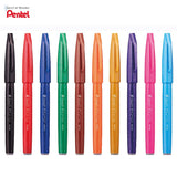 Japan Pentel Fude Touch SES15C Flexible tip sign pens soft brush pen calligraphy hand lettering Sketch Painting Drawing