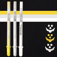 Japan SAKURA cherry blossom highlight pen gold/silver/white painting handmade diy professional black card sketch art supplies