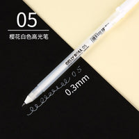 Japan SAKURA cherry blossom highlight pen gold/silver/white painting handmade diy professional black card sketch art supplies