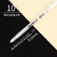 Japan SAKURA cherry blossom highlight pen gold/silver/white painting handmade diy professional black card sketch art supplies