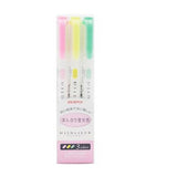 Japanese Zebra 5Pcs/Set Mildliner Pen Mild Liner Double Headed Highlighter Pen Drawing Marker Pens Scribble Art Stationery