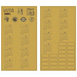 Kraft Paper Monthly Calendar Stickers Adhesive Daily Notebook Index Label Sticker Planner Accessory Bookmarks Escolar Stationery