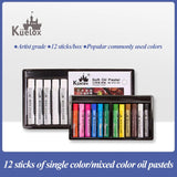 AOOKMIYA Kuelox 12 cores profissional óleo macio pastel graffiti pintura lápis desenho caneta giz arte escola artigos de papelaria suprimentos