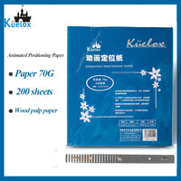 AOOKMIYA Kuelox 200 folhas de animação posicionamento papel resistente liso estável 3 buraco posicionamento design boa transparência papelaria escola