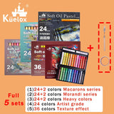 Kuelox Art Zachte Olie Pastel/Krijt Macaron/Morandi/Kunstenaar Grade 12/24/36 Kleuren Voor Kunstenaar/student Graffiti Olie Pastel Schilderen