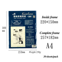 AOOKMIYA Kuelox a4/a3 manuscrito em quadrinhos papel 120g desenho de alta qualidade desenho posicionamento pintura de papel desenho de papel fornecimento