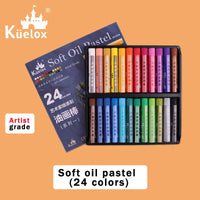 AOOKMIYA Kuelox-arte macia em óleo para pintura a óleo, pastel/lápis de macaron/morandi/graduação artística em 12/24/36 cores para arte/estudante de grafites e pintura em óleo