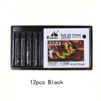 AOOKMIYA Kuelox caneta macia a óleo para grafite, caneta de desenho e pintura a óleo em cor preta e macia para macaron/morandi/skin/black