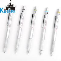 AOOKMIYA Kuelox-lápis mecânico de metal completo para desenho profissional, lápis automático para quadrinhos de 0.3/0.5/0.7/0.9/2.0mm